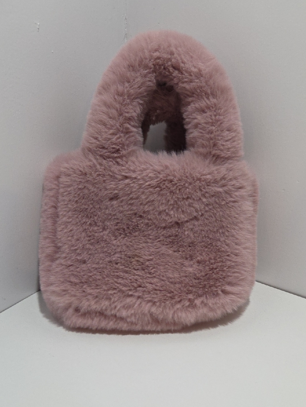wonder nation Plush Faux Fur Tote in Blush Pink